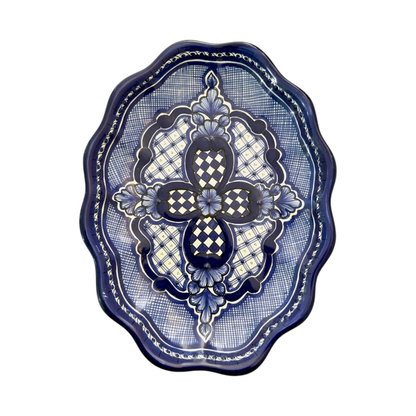 Charola oval concha